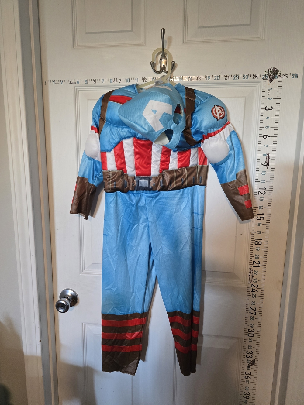 Marvel Captain America Muscle Costume with Mask Kids Size 3T-4T Halloween